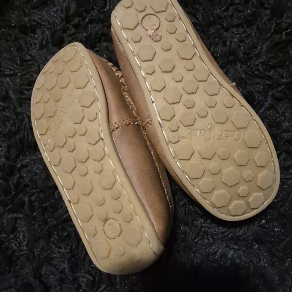 Cat & Jack Tan Kids Moccasin Slip-Ons